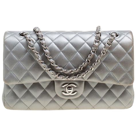 chanel light grey classic flap|Chanel flap bag price.